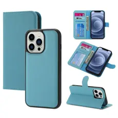  iPhone 15 2in1 Magnet Fodral Kryss Struktur Bl&aring;