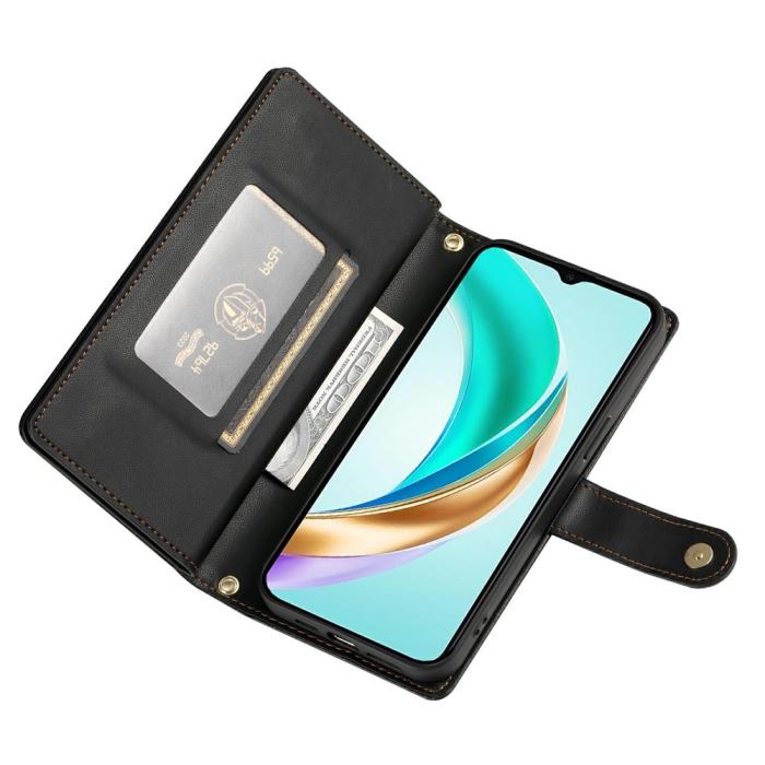 Bild 3,  Honor 400 Lite Fodral Multifunktionellt Läder Svart