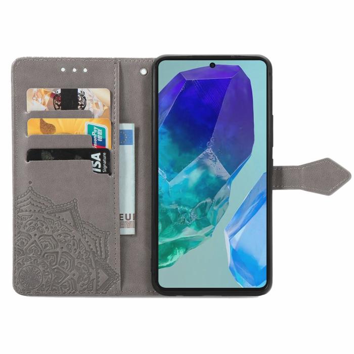 Bild 2,  Samsung Galaxy A16 Fodral Med Mandala Tryck Grå