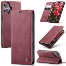 CASEME CASEME iPhone 16 Fodral Flip L&auml;der Vinr&ouml;d
