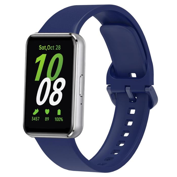 Bild 2,  Samsung Galaxy Watch Fit 3 Skal / Armband Silikon Blå