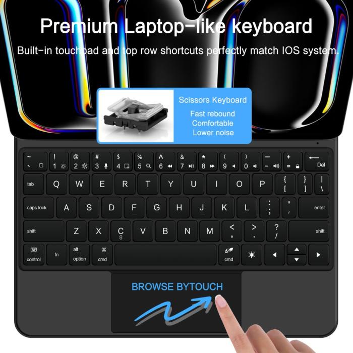 Bild 6, Tech-Protect Tech-Protect iPad Pro 13 2025/2024 Fodral SC Tangentbord Svart
