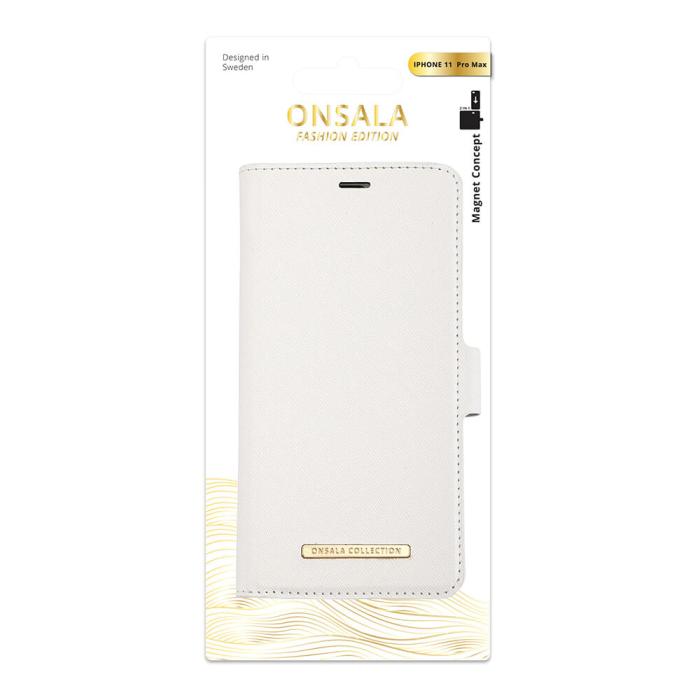 Bild 2, Onsala ONSALA iPhone 11 Pro Max 2in1 Magnet Fodral / Skal Saffiano White