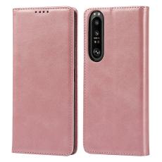  Sony Xperia 1 III - Flip Fodral Med Magnetisk St&auml;ngning - Ros&eacute;guld