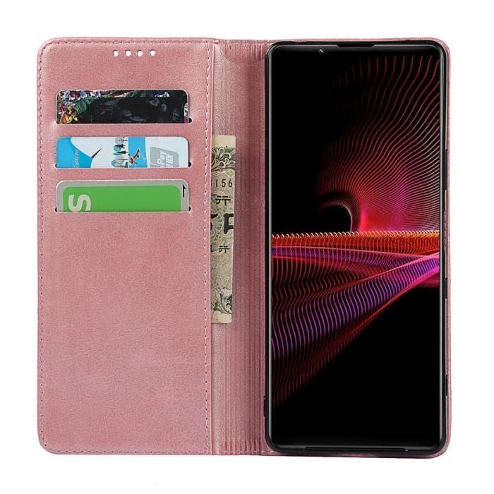 Bild 3,  Sony Xperia 1 III - Flip Fodral Med Magnetisk Stängning - Roséguld