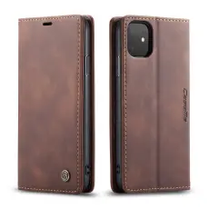 CASEME iPhone 11 - CASEME Pl&aring;nboksfodral - Brun
