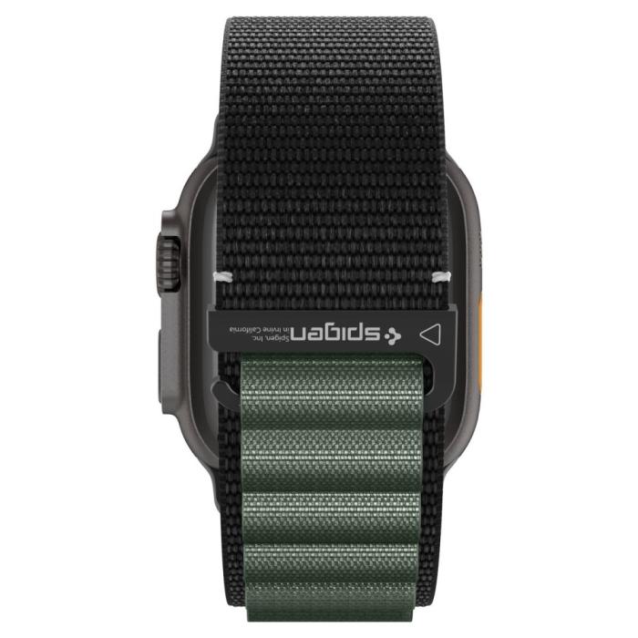 Bild 5, Spigen Spigen Apple Watch 42/44/45/46/49 mm Armband Svart/Grön