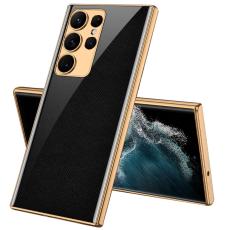 GKK GKK Galaxy S24 Ultra Skal H&auml;rdat Glas Electroplate Korsm&ouml;nster