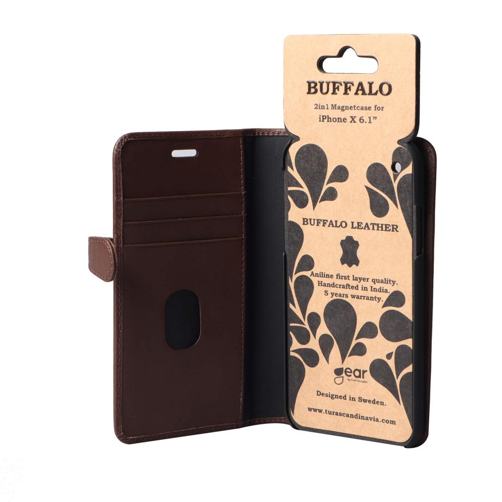 Buffalo Buffalo iPhone XR Fodral 2in1 Äkta Läder Brun