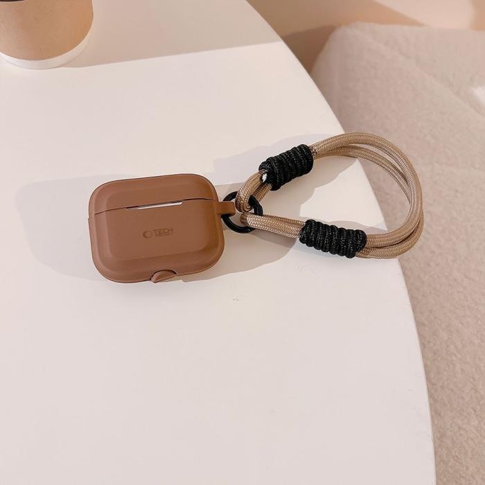 Bild 3, Tech-Protect Tech-Protect AirPods Pro 1/2 Skal Silikon Rope Chocolate Brown