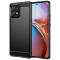  Motorola Edge 40 Pro 5G Skal Borstad Stål Textur Svart