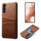 KSQ KSQ Samsung Galaxy S23 Plus Skal Med 2 Kortfack Brun