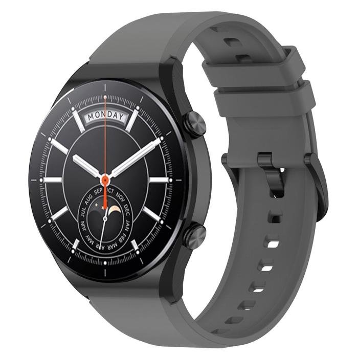 Bild 2,  Silikon Armband Smartwatch (22 mm) Grå