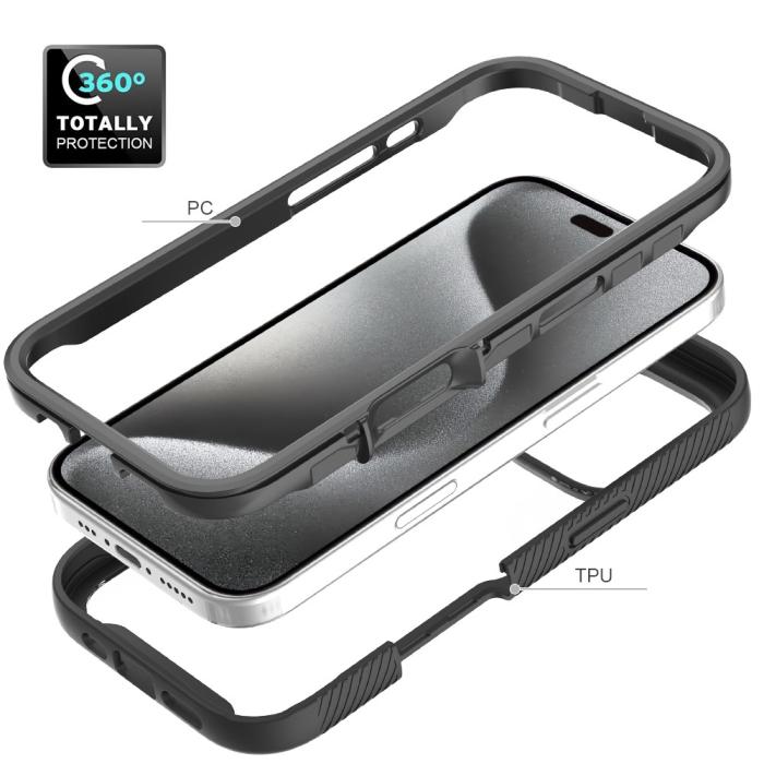 Bild 4,  iPhone 16 Pro Skal 360 Hybrid Defence Svart
