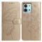  Xiaomi Redmi 15C Fodral Fjäril Tryck Guld