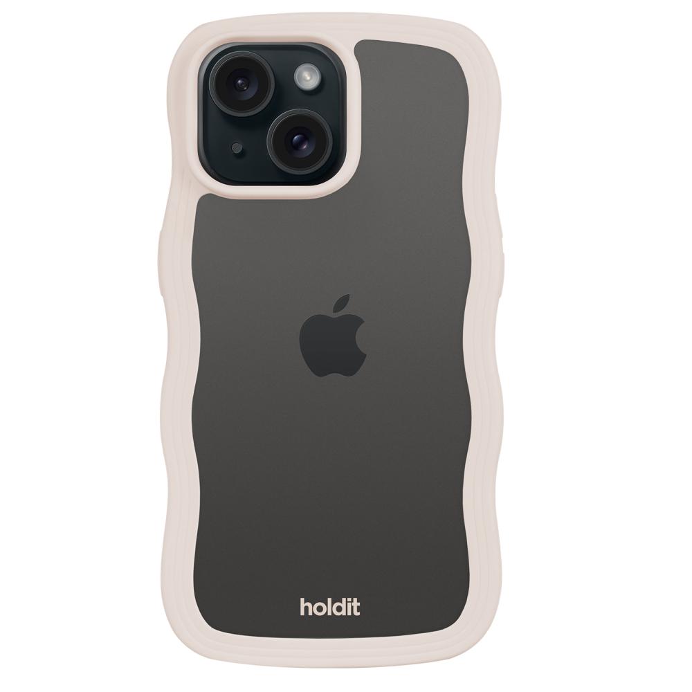 holdit holdit iPhone 15 Plus / 14 Plus Skal Wavy Light Beige Transparent
