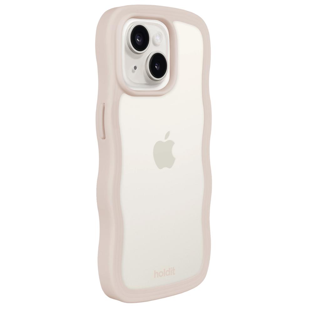 holdit holdit iPhone 15 Plus / 14 Plus Skal Wavy Light Beige Transparent
