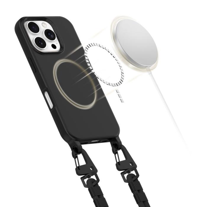 Bild 4, Tech-Protect Tech-Protect iPhone 16 Pro Max Skal MagSafe MagNecklace Svart