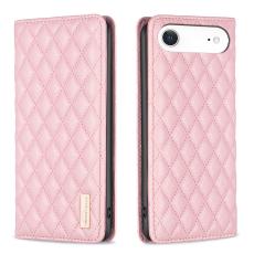 BINFEN BINFEN iPhone Air Fodral Diamond Flip L&auml;der Rosa