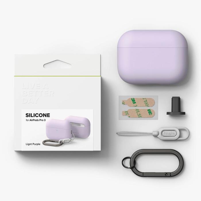 Bild 6, Ringke Ringke AirPods Pro 3 Skal Silikon Ljus Lila