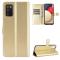  Samsung Galaxy A02s - Crazy Horse Läder Fodral - Guld