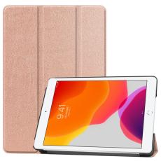  iPad 10.2 2019/2020/2021 Fodral Tri-Fold Ros&eacute;guld