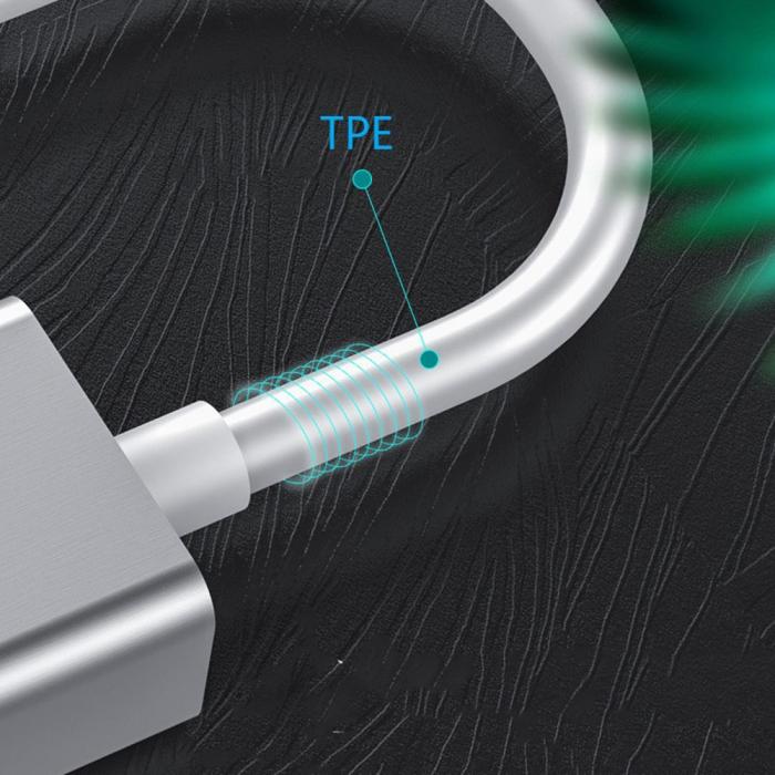 Bild 5,  USB-C Till RJ45 Nätverksadapter Grå