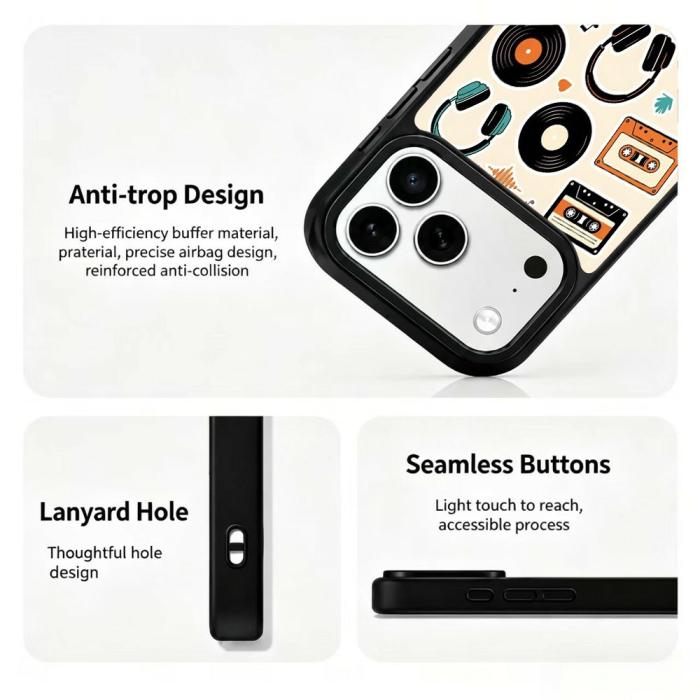 Bild 3,  iPhone 18 Pro / 17 Pro Skal MagSafe UV-Mönster Instrument