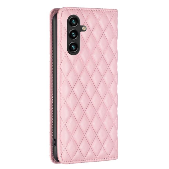 Bild 6, BINFEN BINFEN Galaxy A35 5G Fodral Flip Diamond Läder Ljus Rosa