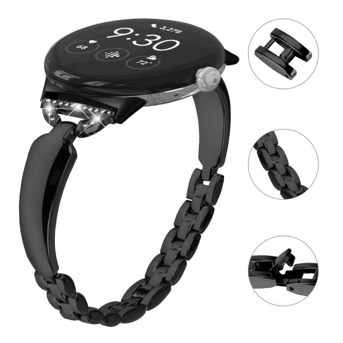 Bild 4,  Google Pixel Watch / Watch 2 Metal Bling Armband Svart