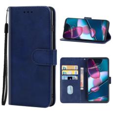  Motorola Edge 30 Pro Fodral L&auml;der Bl&aring;