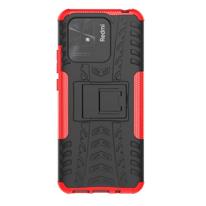 Bild 2,  Xiaomi Redmi 10C Skal Ultimata Stöttåligt med Stöd Röd