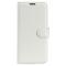  Samsung Galaxy S23 Plus Fodral Litchi Läder Vit