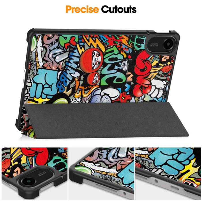 Bild 6,  Xiaomi Redmi Pad 2 Fodral Tri-Fold Grafitti