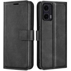  Motorola Moto G35 5G Fodral L&auml;der Svart