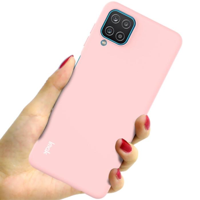 Bild 3, IMAK Samsung Galaxy A12 - IMAK Skin Touch Skal - Ljus Rosa