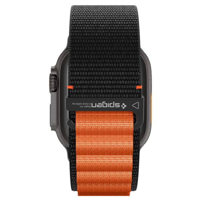Bild 5, Spigen Spigen Apple Watch 42/44/45/46/49 mm Armband Svart/Orange
