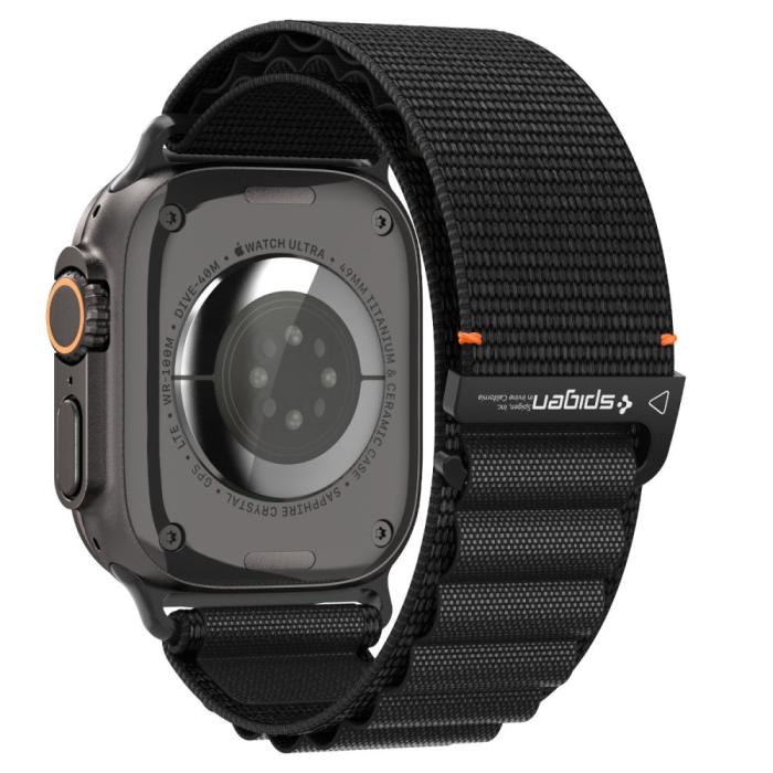 Bild 2, Spigen Spigen Apple Watch 42/44/45/46/49 mm Armband Svart