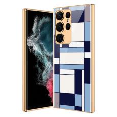 GKK GKK Galaxy S24 Ultra Skal H&auml;rdat Glas Electroplate Bl&aring;/Vit
