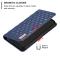  iPhone 16 Plus Fodral Diamond Flip Läder Mörk Blå