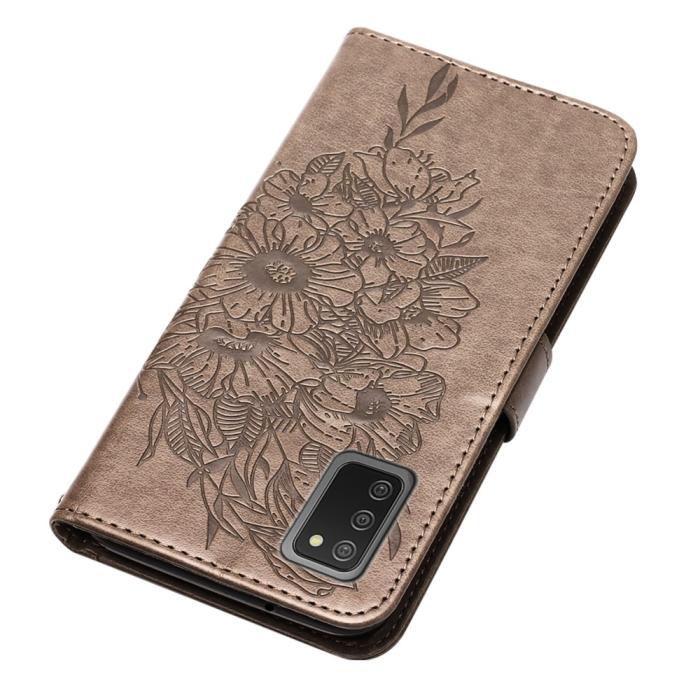 Bild 5,  Samsung Galaxy A03s Fodral Tryckt Butterfly Grå