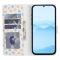  Samsung Galaxy A37/A36/A56 Fodral Rhombus Läder Blommor Vit
