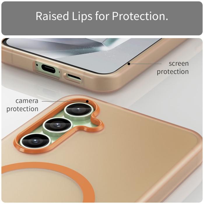 Bild 6,  Samsung Galaxy S24 FE Skal MagSafe Slim Matt Orange