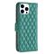  iPhone 16 Pro Fodral Diamond Läder Grön