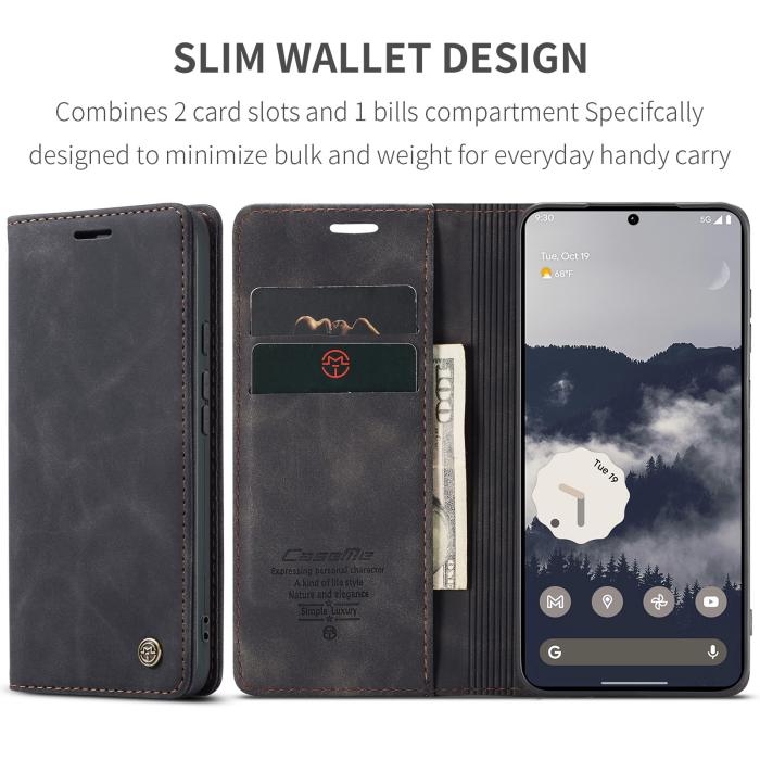 Bild 2, CASEME CASEME Google Pixel 11 / 11 Pro Fodral RFID Läder Svart