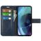  Motorola Moto G71 Fodral Solid Läder Blå