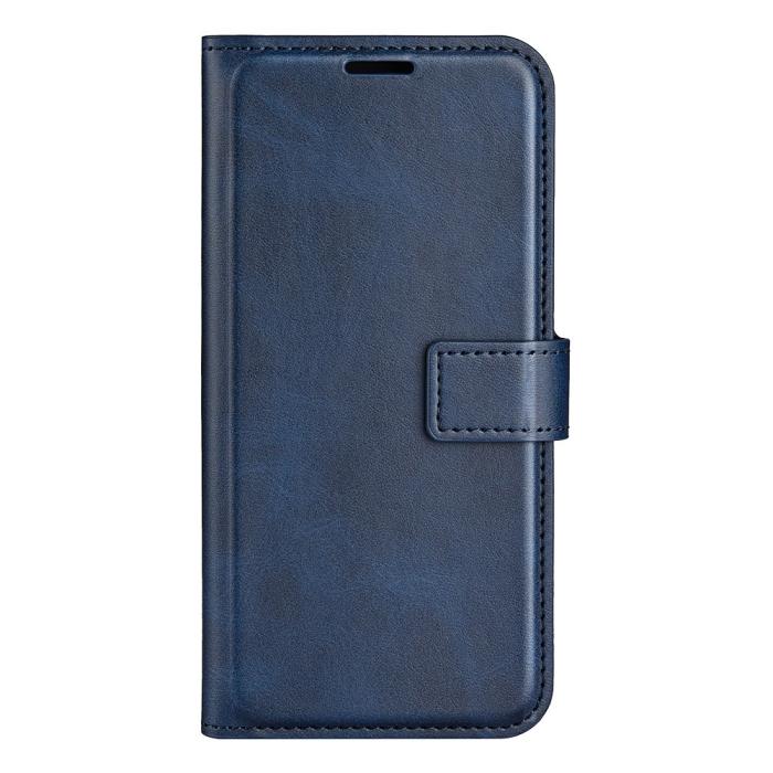 Bild 2,  Motorola Moto G71 Fodral Solid Läder Blå