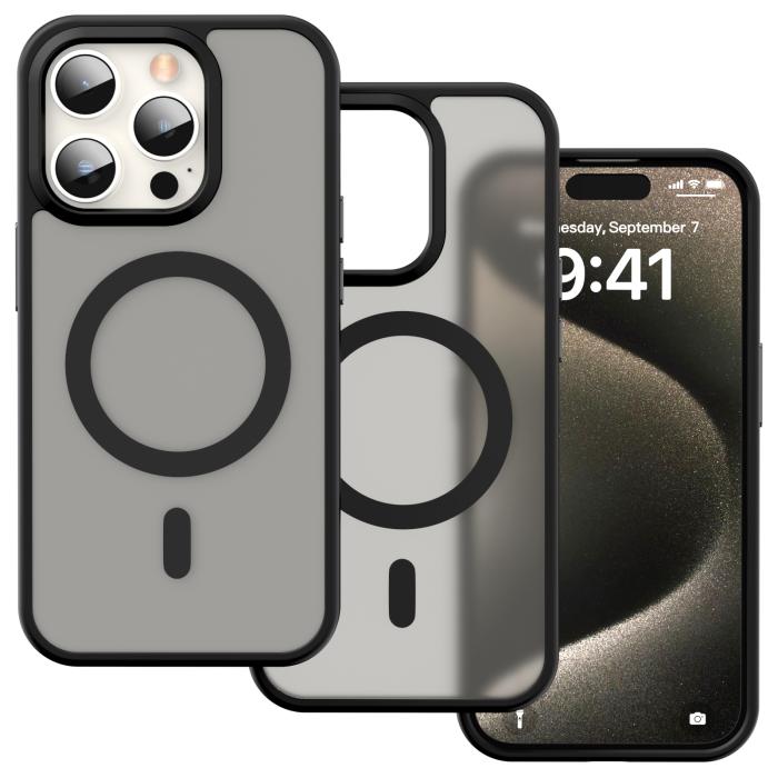 Bild 2, ColorPop ColorPop iPhone 15 Pro Max Skal CH MagSafe Matt Svart