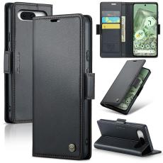 CASEME CASEME Google Pixel 8A Fodral L&auml;der RFID Svart