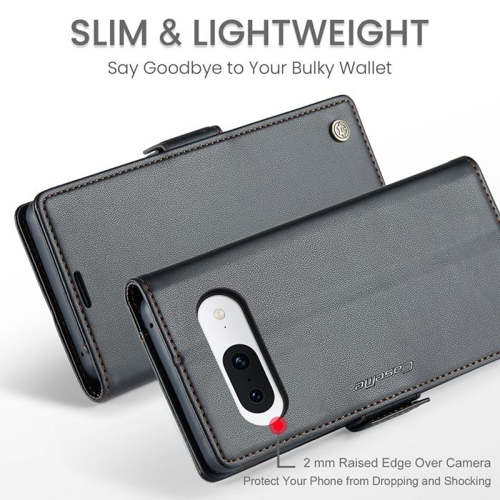 Bild 5, CASEME CASEME Google Pixel 8A Fodral Läder RFID Svart